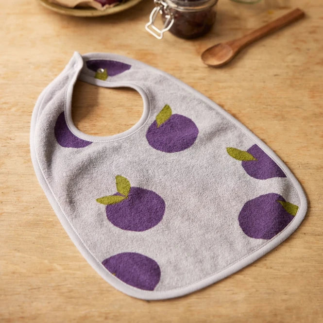 Reversible Bib - Doris Plum Print