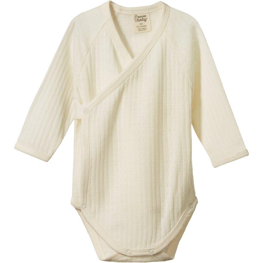 Mer Ess Kimono Bodysuit Pointelle - Natural