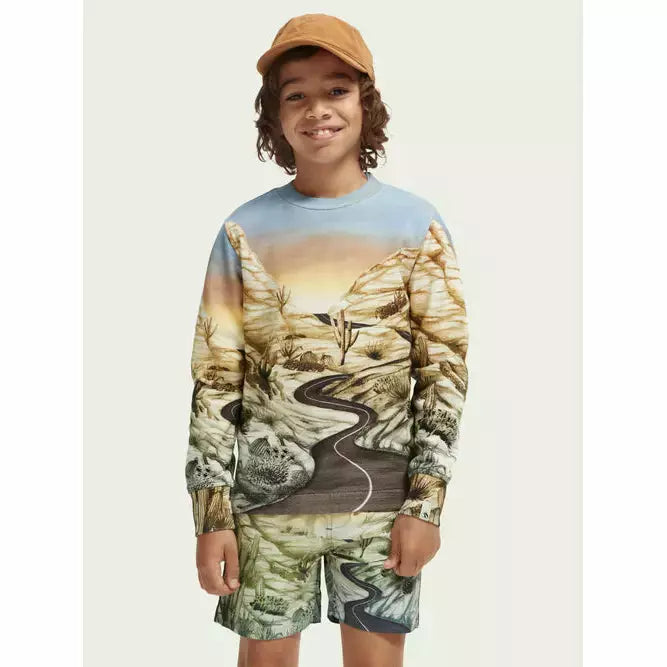 Boxy-Fit All-Over Photo-Print Sweat