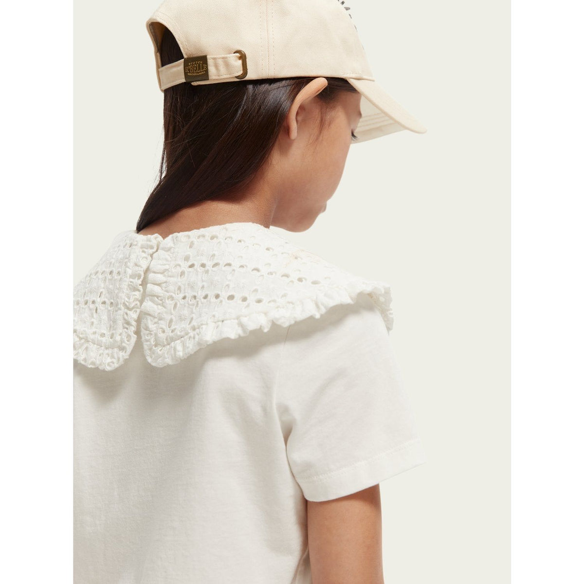Woven Collar T-Shirt - Off White