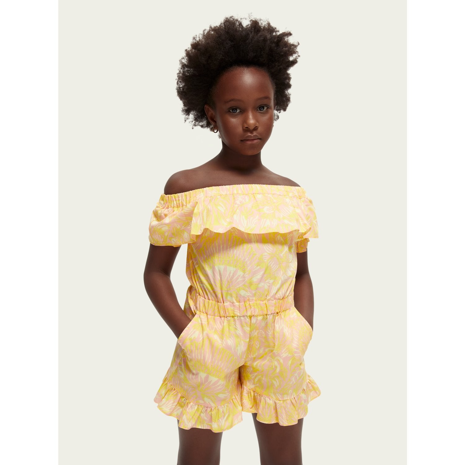 Ruffled Off-Shoulder Jumsuit