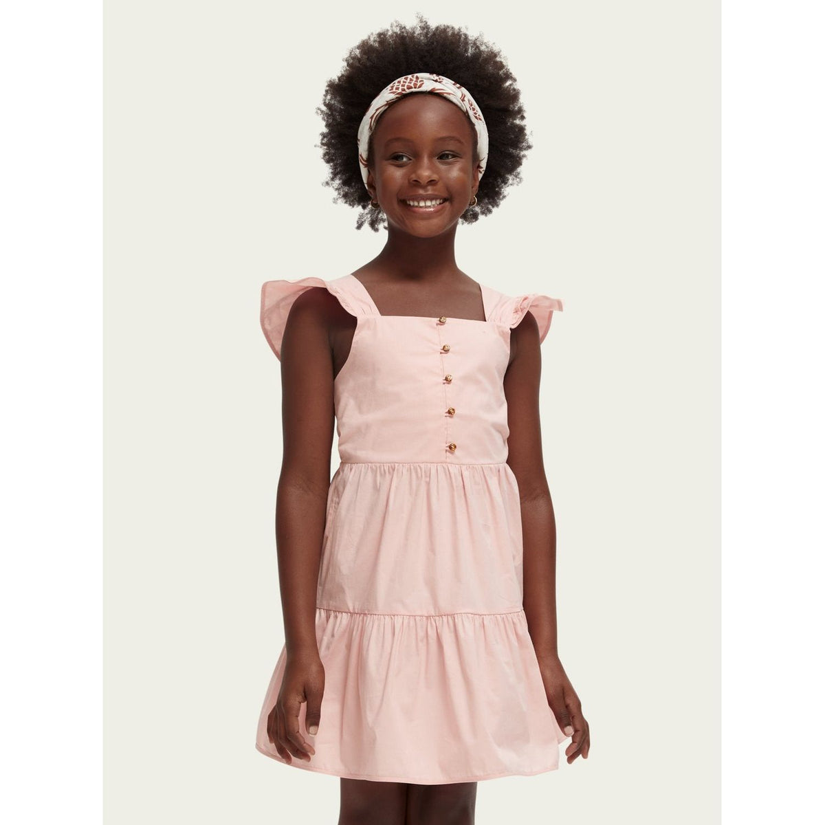 Open Back Ruffled Dress - Blossom