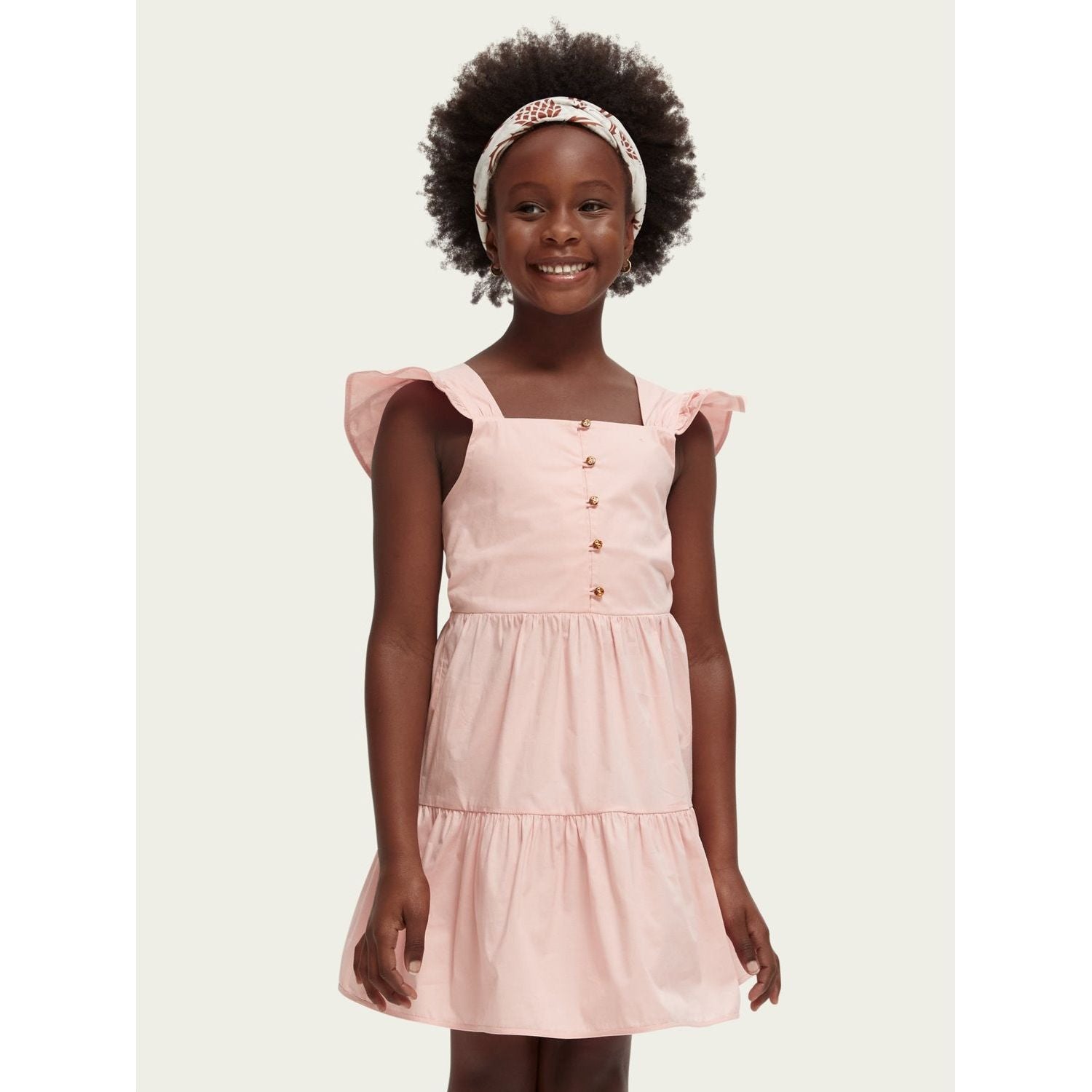 Open Back Ruffled Dress - Blossom